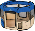 Dog Playpen Medium 45"X45"X24" Pop up Portable Playpen for Dogs and Cat, Foldable | Indoor/Outdoor Pen & Travel Pet Carrier + Carrying Case.